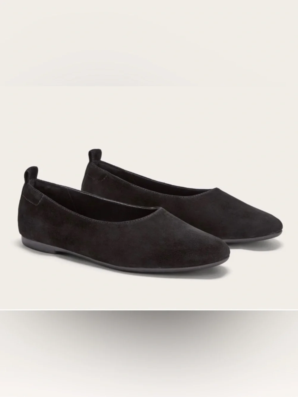 NIB Everlane Black Italian Suede Leather Day Glove Flats, Size 6.5M - Picture 1 of 15